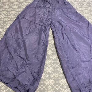 Purple Wide-Leg Sharara Palazo Pants Flowy